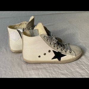Golden Goose Francy High top sneakers - sliver/glitter/ studs/ white